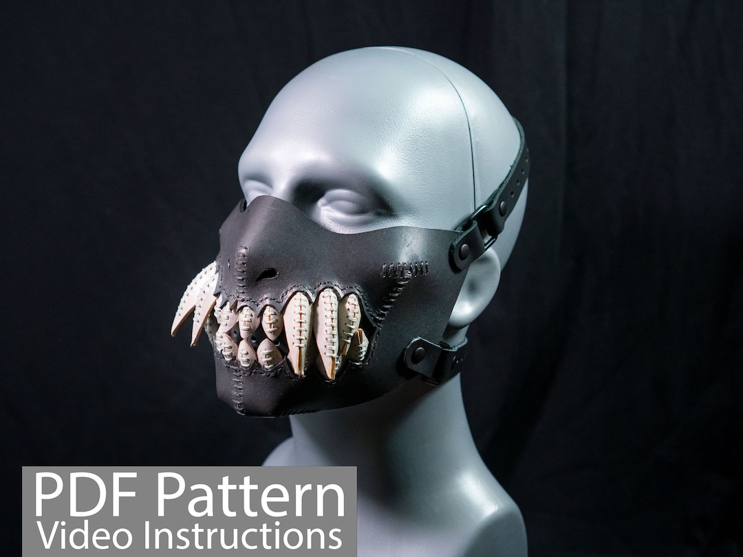 PDF Pattern Leather Teeth Monster Mask Etsy