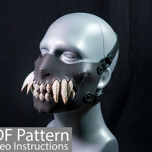 PDF Pattern Leather Teeth Monster Mask