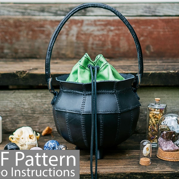 PDF Pattern Leather Cauldron Purse