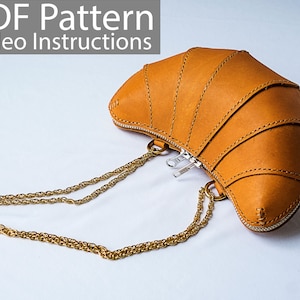 Patron PDF sac à main croissant en cuir