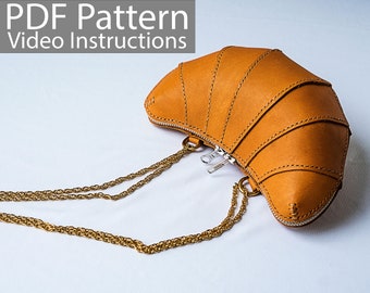 PDF Pattern Leather Croissant Purse