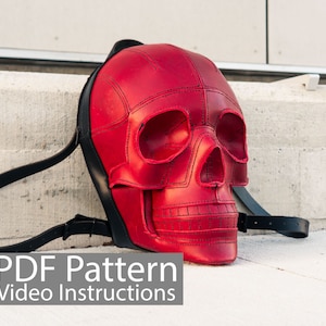 PDF Pattern Leather Skull Backpack