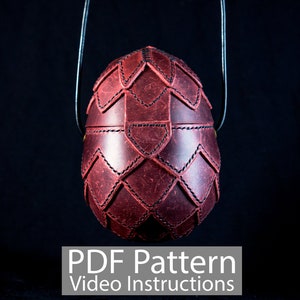 PDF Pattern Leather Dragon Egg Purse