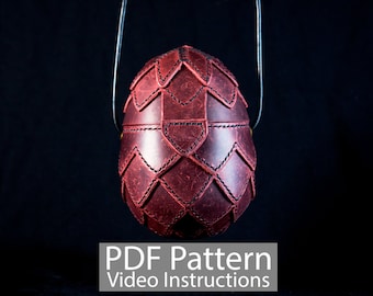 PDF Pattern Leather Dragon Egg Purse
