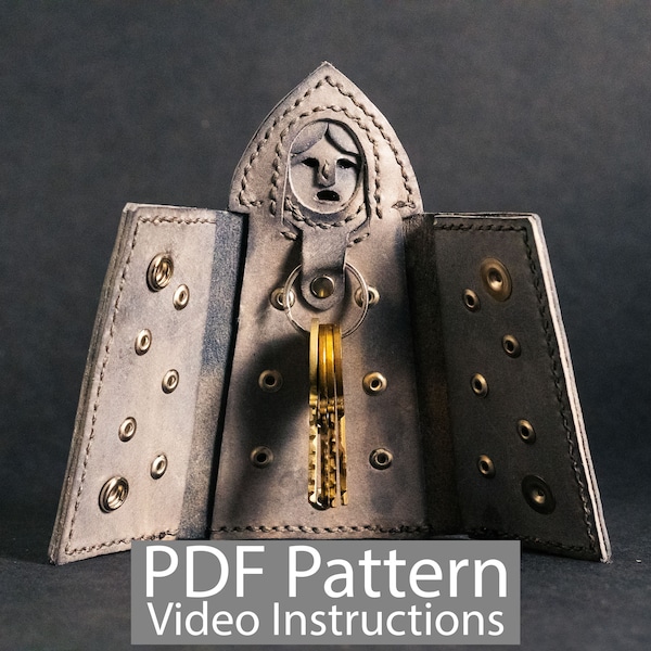 PDF Pattern Leather Iron Maiden Key holder/ Key Pouch/ Key Wallet