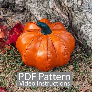 PDF Pattern Stuffed Leather Pumpkin