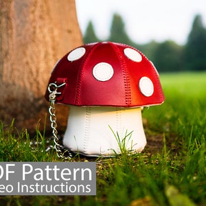 PDF Pattern Leather Mushroom Purse