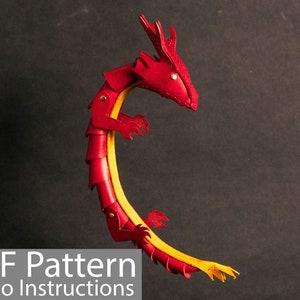 PDF Pattern Leather Articulated Small Dragon image 4