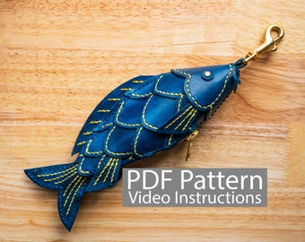 PDF Pattern Leather Koi Fish Coin Purse