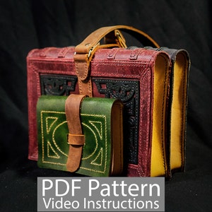 PDF Pattern Leather Book Purse