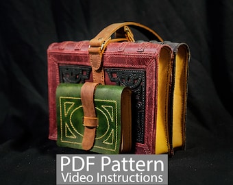 PDF Pattern Leather Book Purse