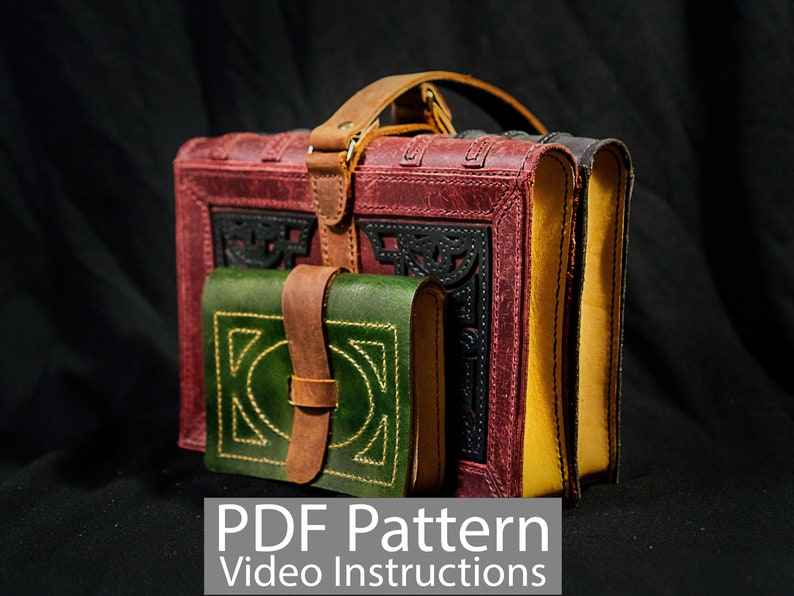 PDF Pattern Leather Book Purse image 1