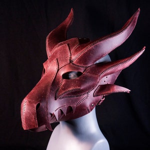 PDF Pattern Leather Dragon Mask - Etsy