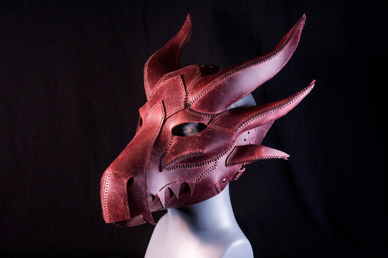 PDF Pattern Leather Dragon Mask image 5