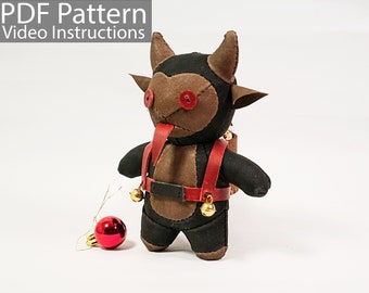 PDF Pattern Leather Krampus Doll