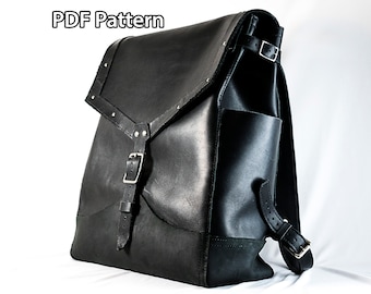 PDF Pattern Large Leather Backpack