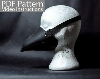 PDF Pattern Leather Plague Doctor Half Mask
