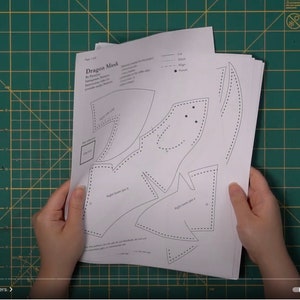 PDF Pattern Leather Dragon Mask - Etsy