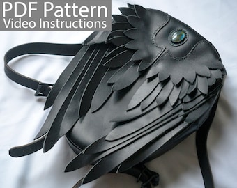 PDF Pattern Leather Angel Wings Backpack