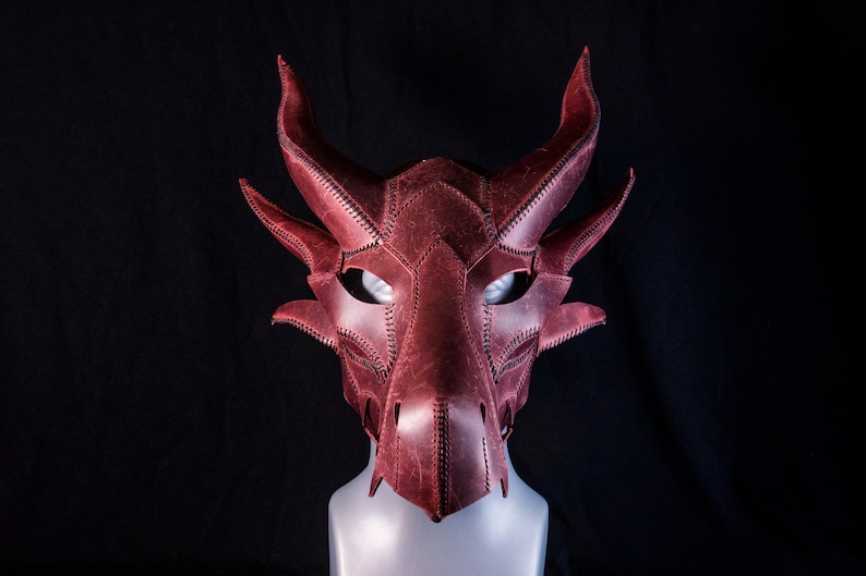 PDF Pattern Leather Dragon Mask image 6