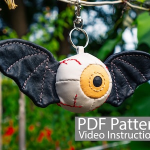 PDF Pattern Leather Eyebat Plush Keychain
