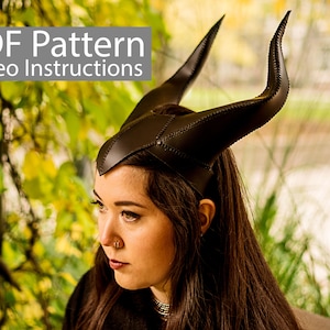PDF Pattern Leather Horns Headpiece