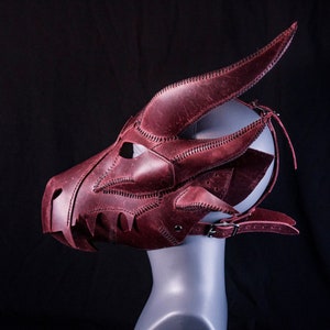 PDF Pattern Leather Dragon Mask - Etsy