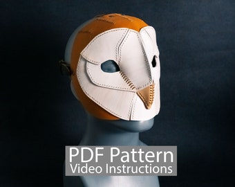 PDF Pattern Leather Barn Owl Mask