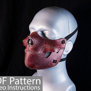 PDF Pattern Leather Skull Half Mask