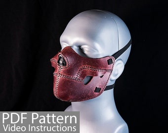 PDF Pattern Leather Skull Half Mask