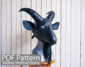 PDF Pattern Leather Goat Mask