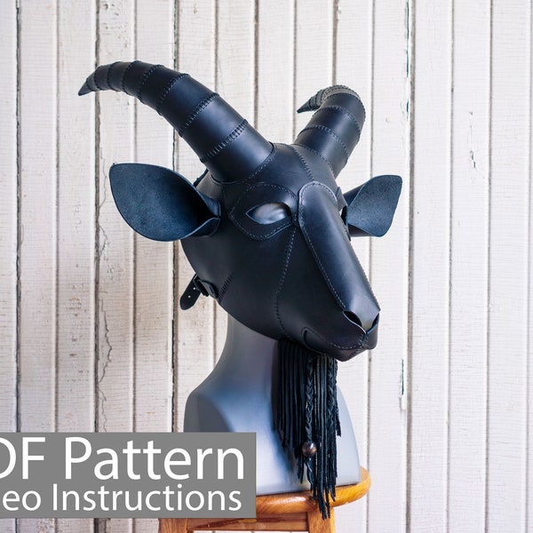 PDF Pattern Leather Goat Mask