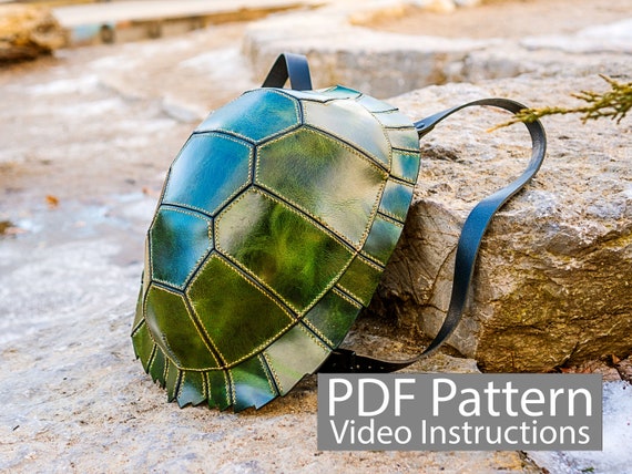 Patron PDF Sac à Dos en Cuir Carapace de Tortue -  Canada