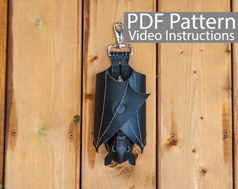 PDF-Schnittmuster Leder-Fledermaus-Münzbörse