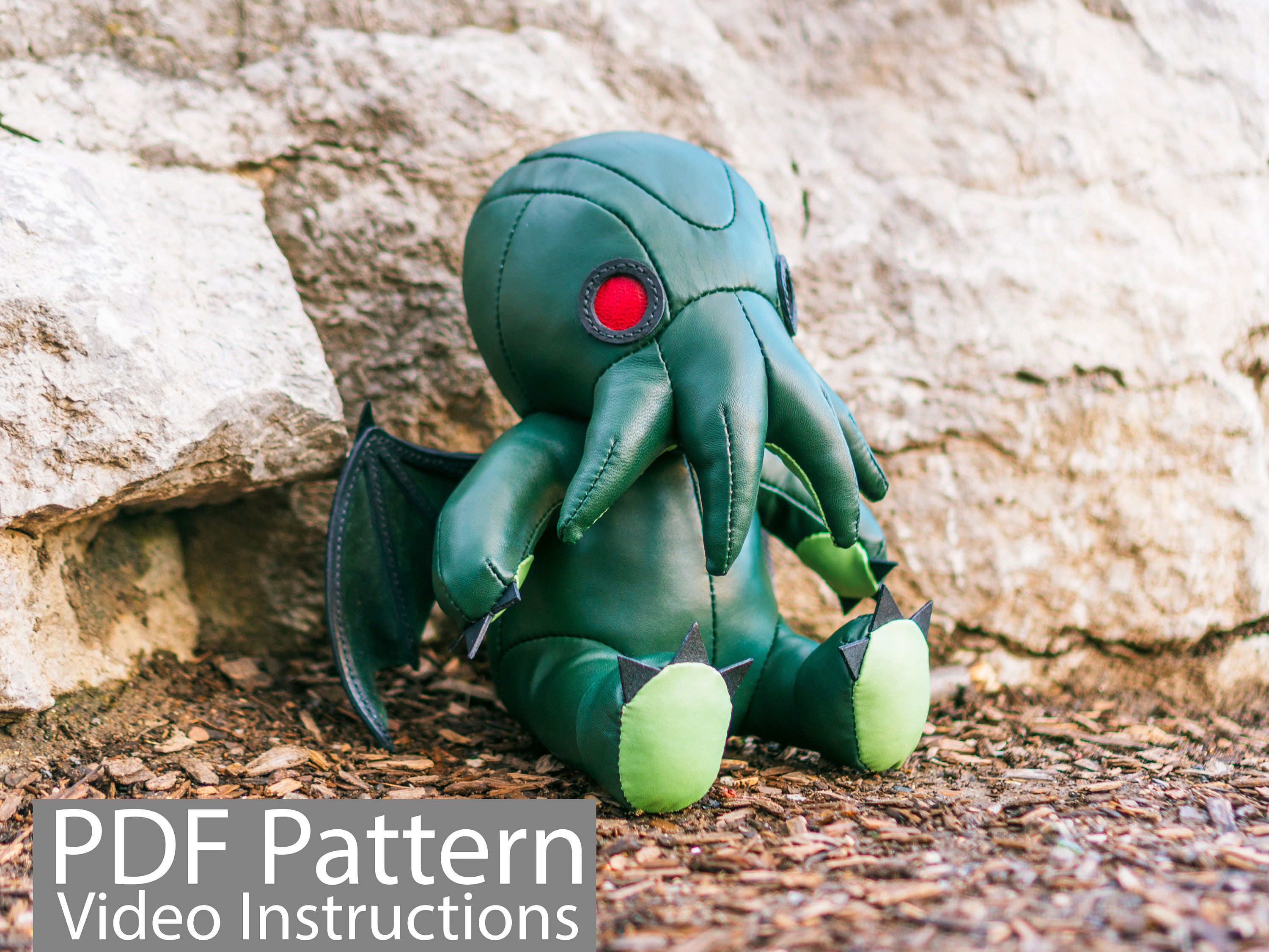 PDF Pattern Leather Cthulhu Plush - Etsy