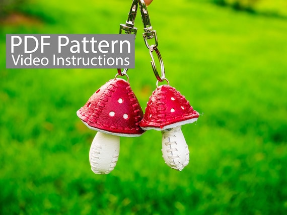 PDF Pattern Mushroom Keychain Small Large