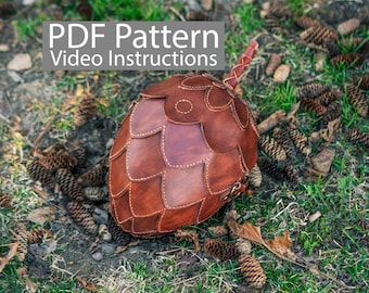 PDF Pattern Leather Pinecone Bag