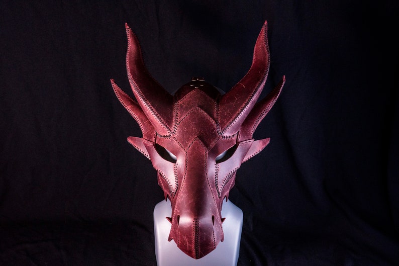 PDF Pattern Leather Dragon Mask image 7