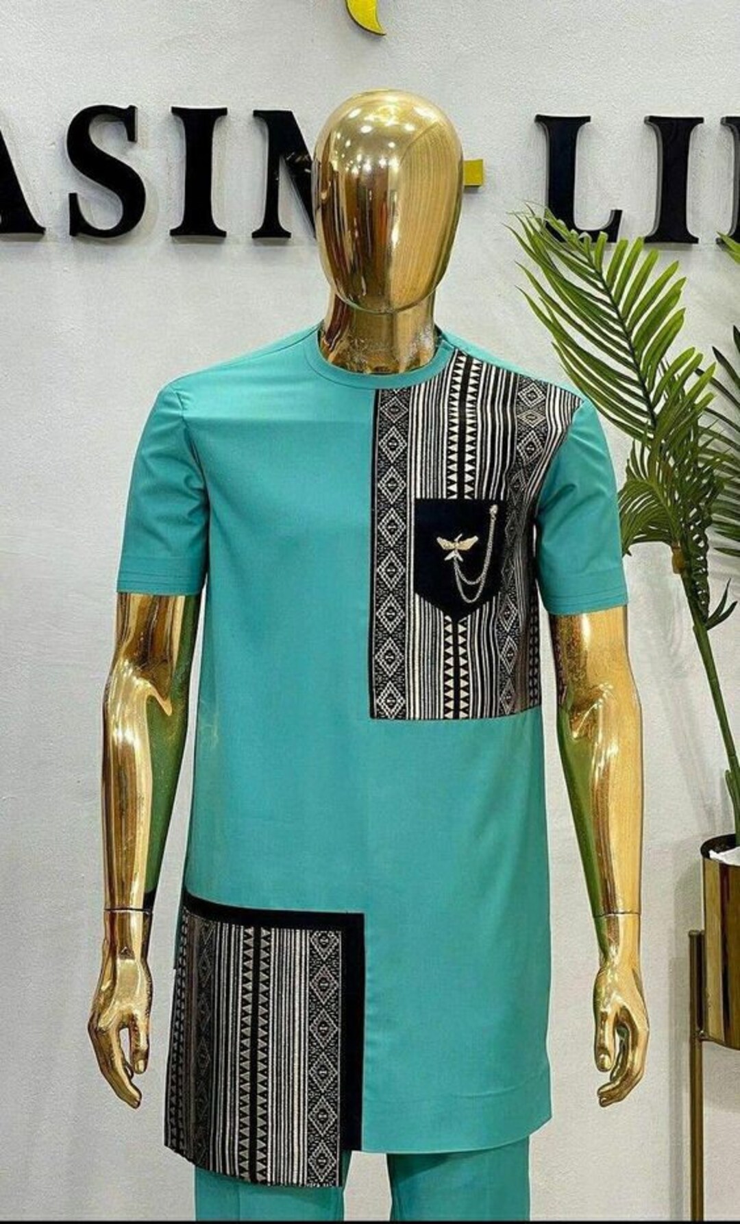 African Men Outfit Kaftan Senator Wear Nigerian Clothing Etsy