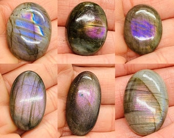 Labradorite Purple Flashy A Quality Gemstone Cabochon Stone Jewelry Making Stone