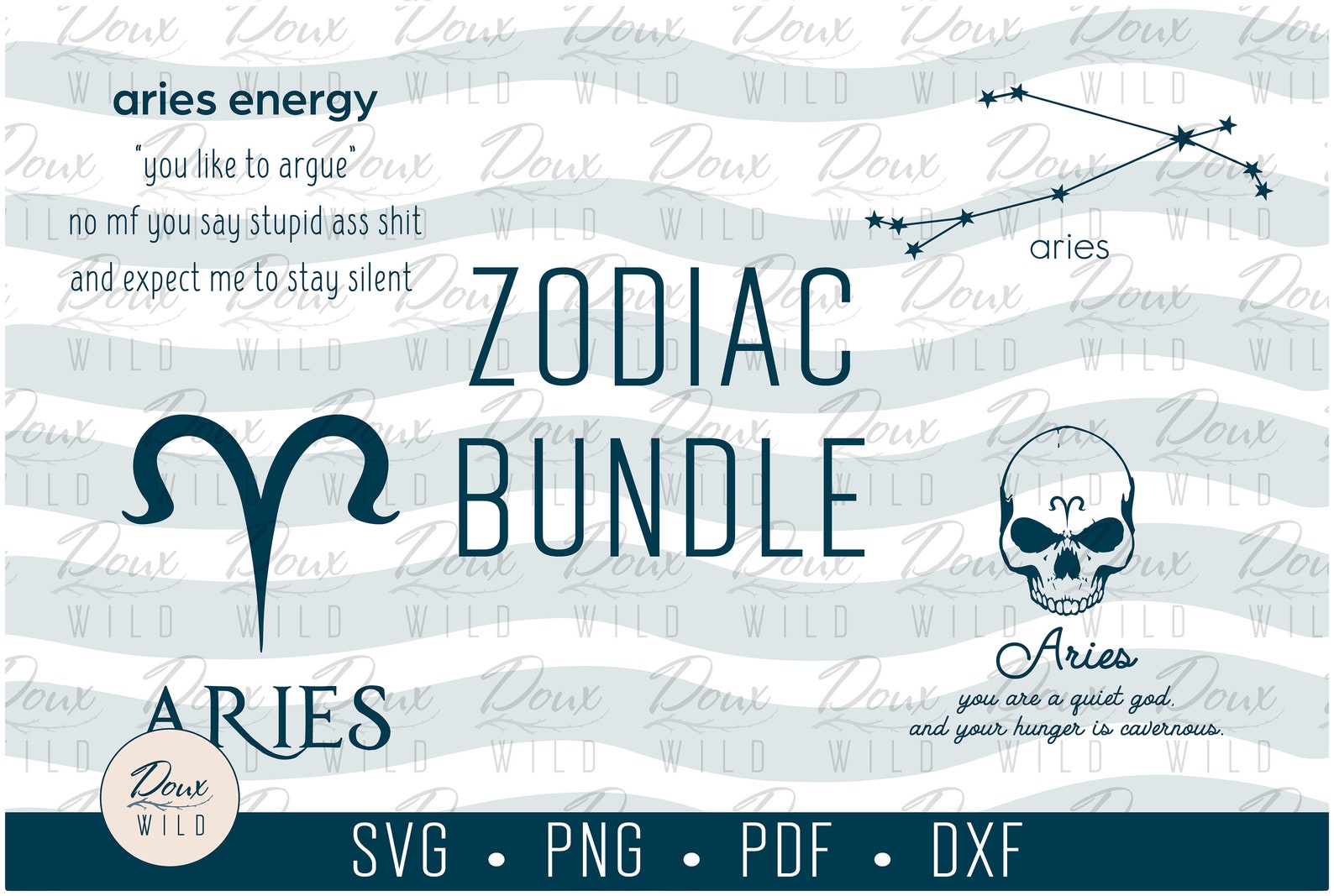 Download Aries Bundle svg zodiac energy birthday horoscope ...