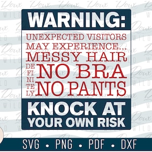 Unexpected Visitors May Experience - Knock at Your Own Risk svg postal worker teacher print sign design DIGITAL DOWNLOAD Only vector png dxf