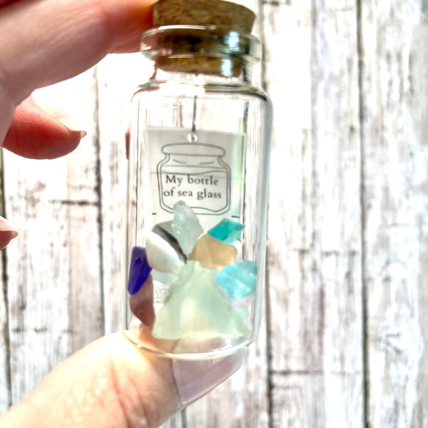 Message in a bottle, “My bottle of sea glass”