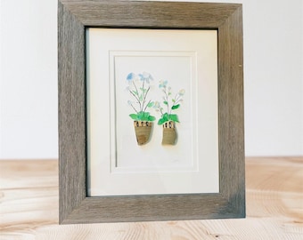 Sea Glass Flower Art