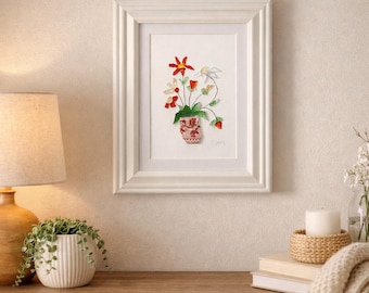 Handmade Sea Glass Flower Art