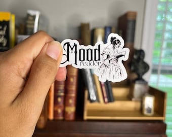 Autocollant en vinyle pour amoureux des livres et lecture Mood Reader