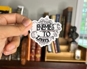 Enemies to Lovers Trope Bookish Book Lover Vinyl Decal Sticker