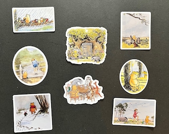 Winnie the Pooh A.A. Milne Vintage Vinyl Stickers