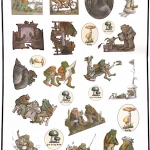 Pegatinas de vinilo con diseño de la rana y el sapo de Arnold Lobel para portadas de libros vintage (ELIGE 1 POR IMAGEN) imagen 2