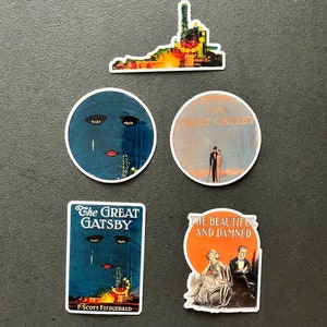 Pegatinas de vinilo con la frase Literatura de F. Scott Fitzgerald